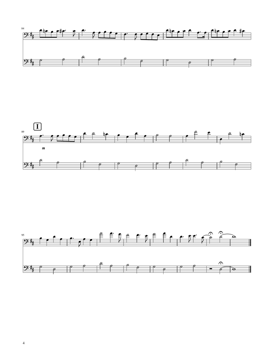 Canon in D - Trombone Duet Trombone Duet scores gallery preview page 4