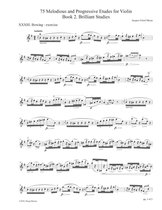 Mazas 75 Melodious & Progressive Etudes for Violin Book 2, No. 33