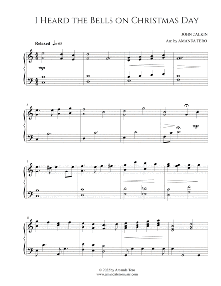 I Heard the Bells on Christmas Day intermediate Christmas piano sheet music image number null
