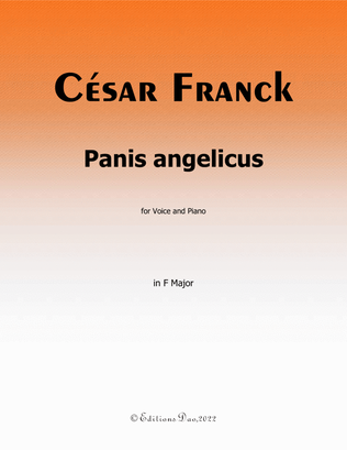 Book cover for Panis angelicus, by Franck, in F Major