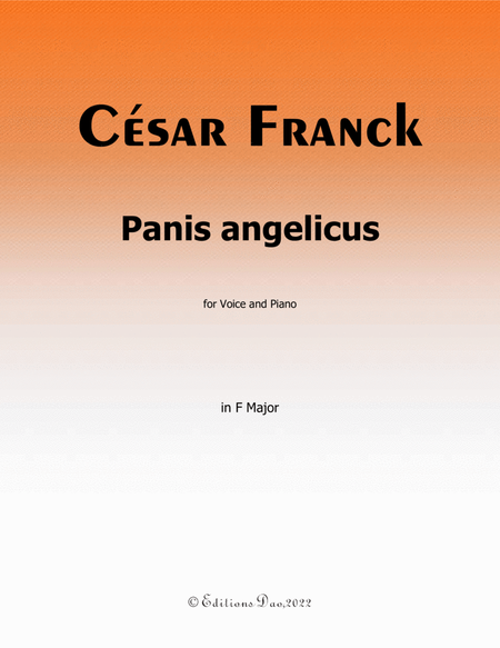 Panis angelicus, by Franck, in F Major