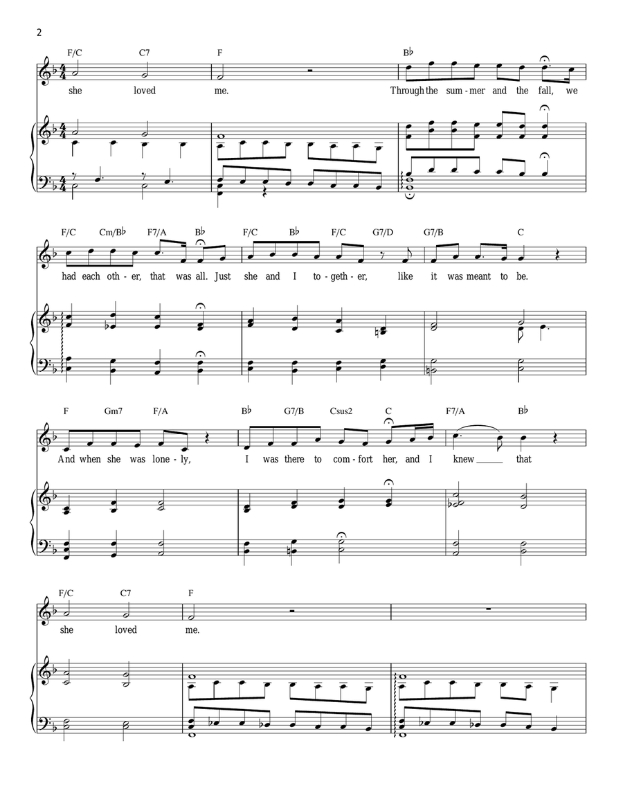 When She Loved Me (from Toy Story 2) Piano, Vocal scores gallery preview page 2
