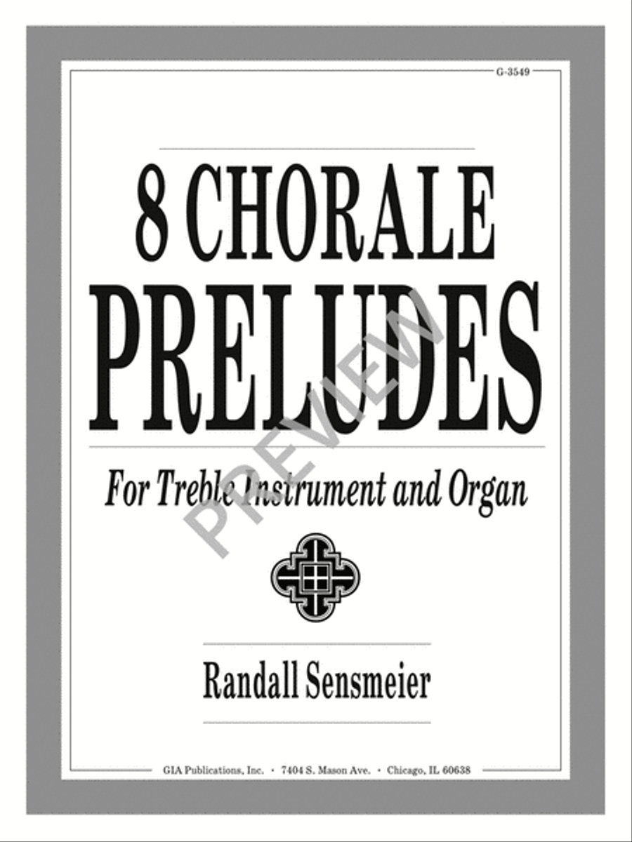 Eight Chorale Preludes for Treble Instrument and Organ Organ scores gallery preview page 2