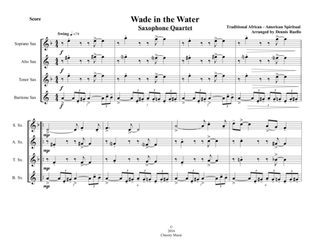 Wade in the Water - Saxophone Quartet (SATB / AATB) - Intermediate