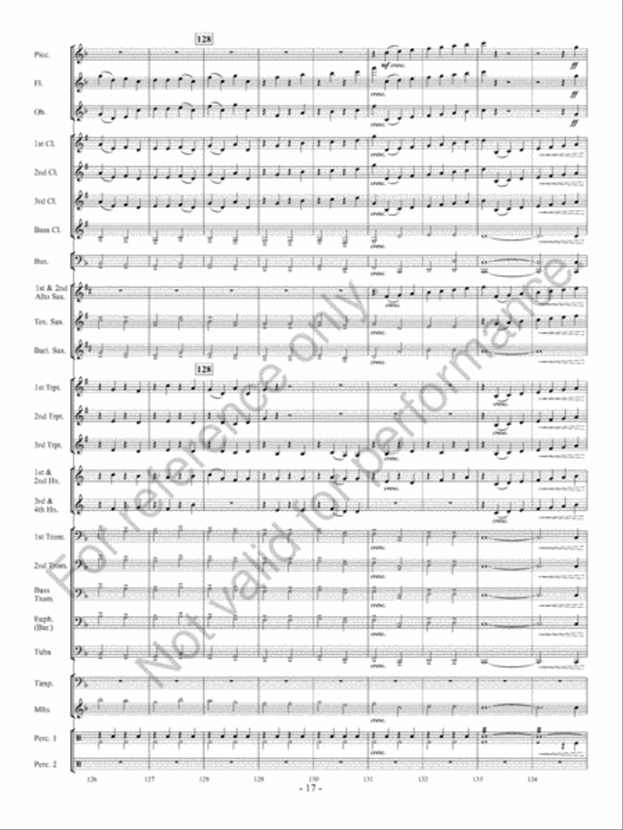Yorkshire Folk Song Suite Concert Band scores gallery preview page 18