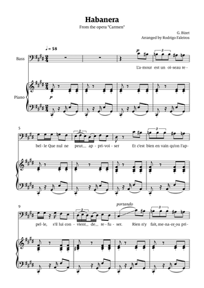 Habanera (for bass - C# minor/major)