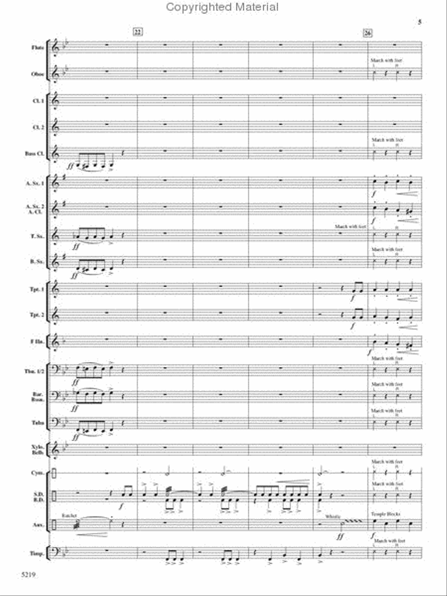 Parade of the Bumbling Wooden Soldiers Concert Band scores gallery preview page 5