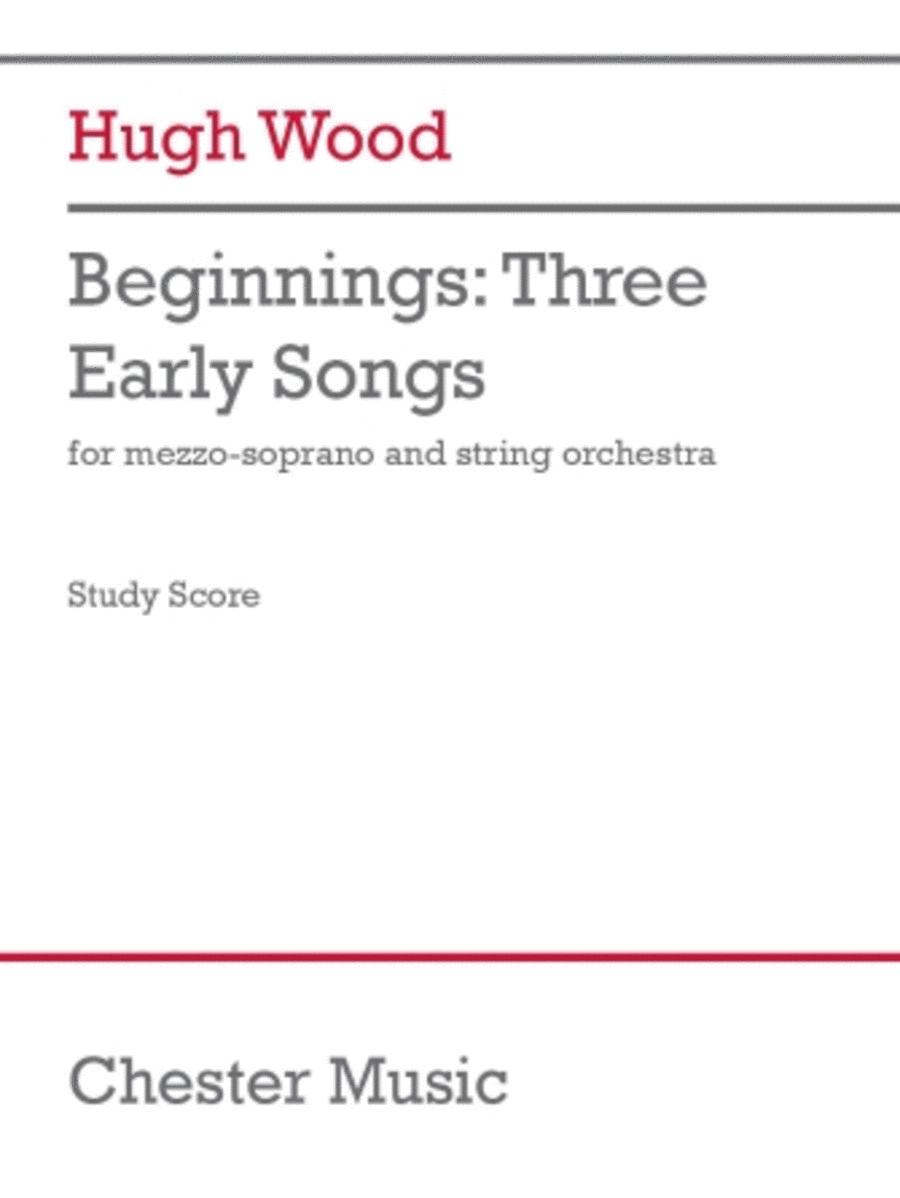 Beginnings: Three Early Songs (Score and Parts) Set of Parts scores gallery preview page 1