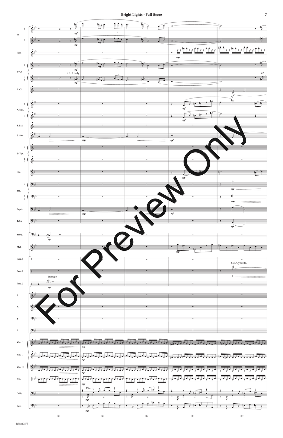 Bright Lights Bright Lights Full Orchestra scores gallery preview page 8