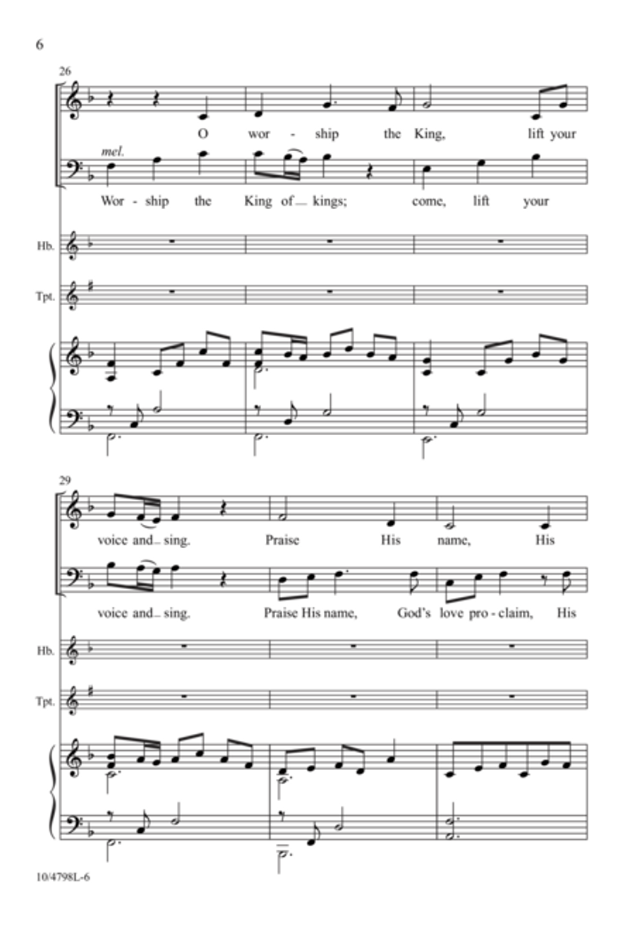 Worship the King of Kings 2-Part scores gallery preview page 6