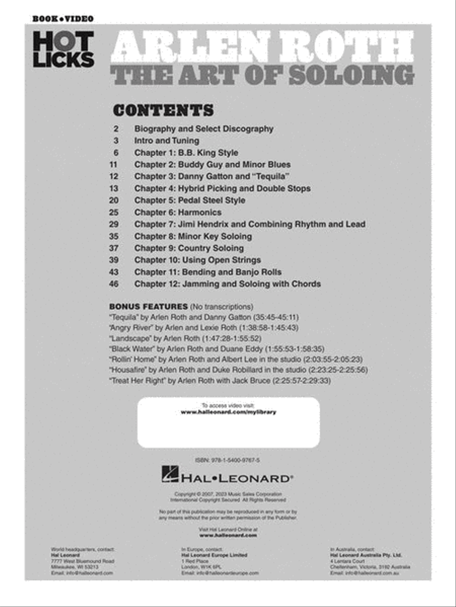 Arlen Roth – The Art of Soloing Guitar scores gallery preview page 3