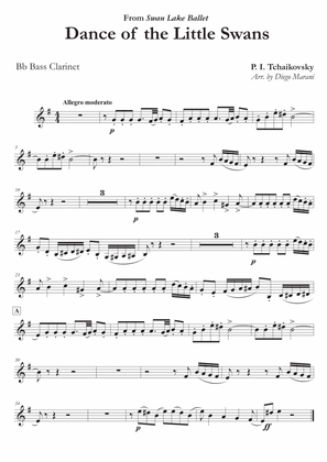 Dance of the Little Swans for Bass Clarinet and Piano