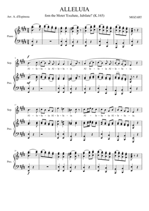 Mozart Alleluja for SMA+piano
