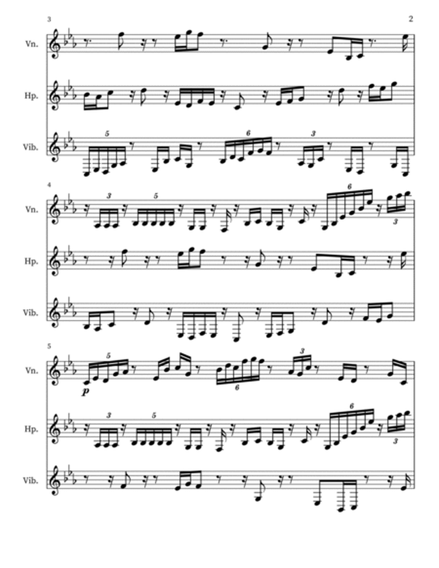 Ambrosia 87 for Violin, Harp, Vibraphone