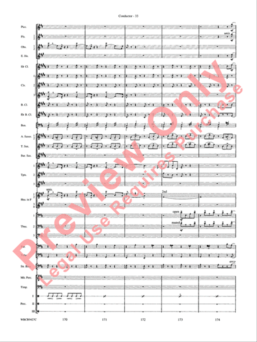 An American in Paris Concert Band scores gallery preview page 35