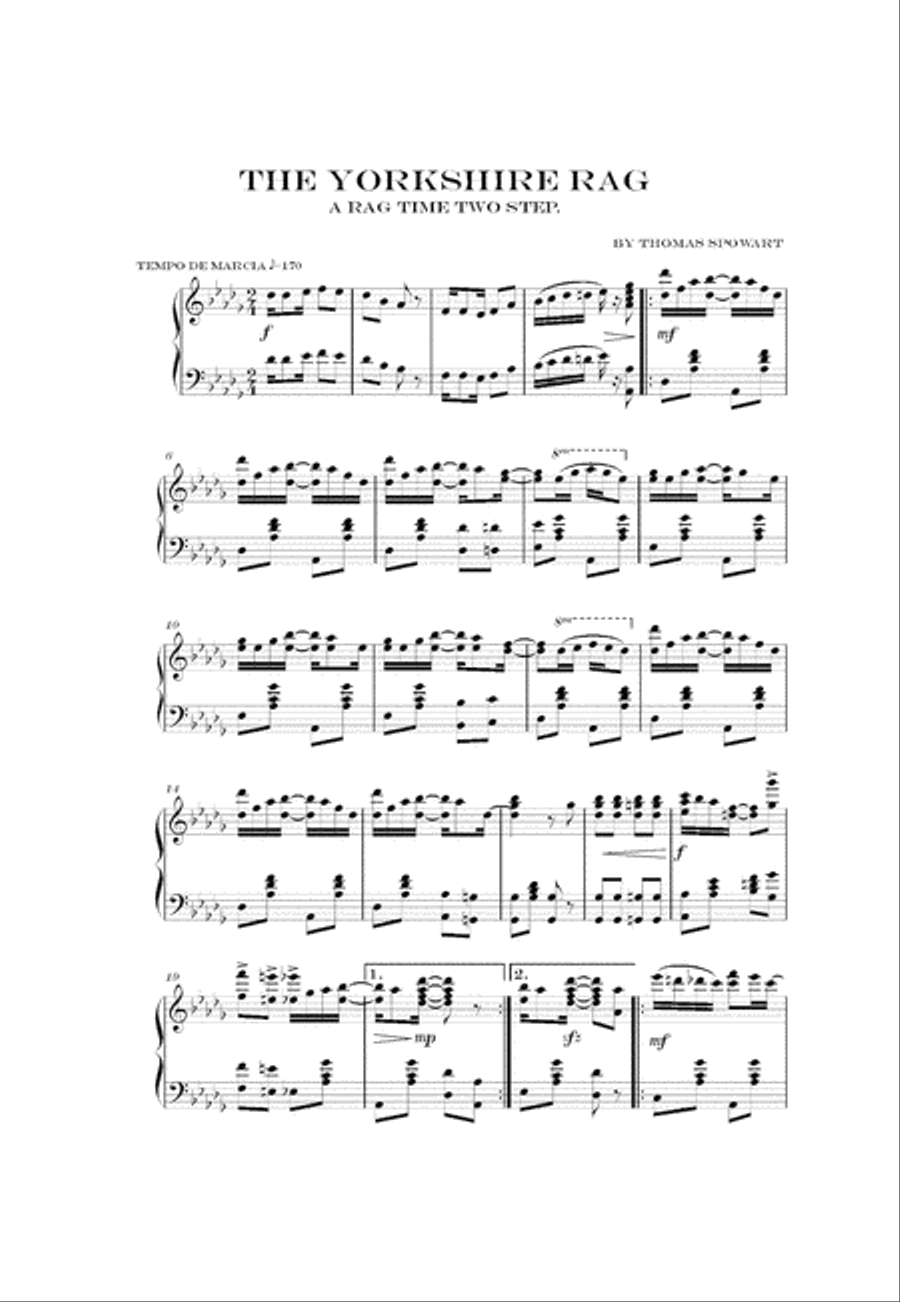 The Yorkshire Rag The Yorkshire Rag Easy Piano scores gallery preview page 2