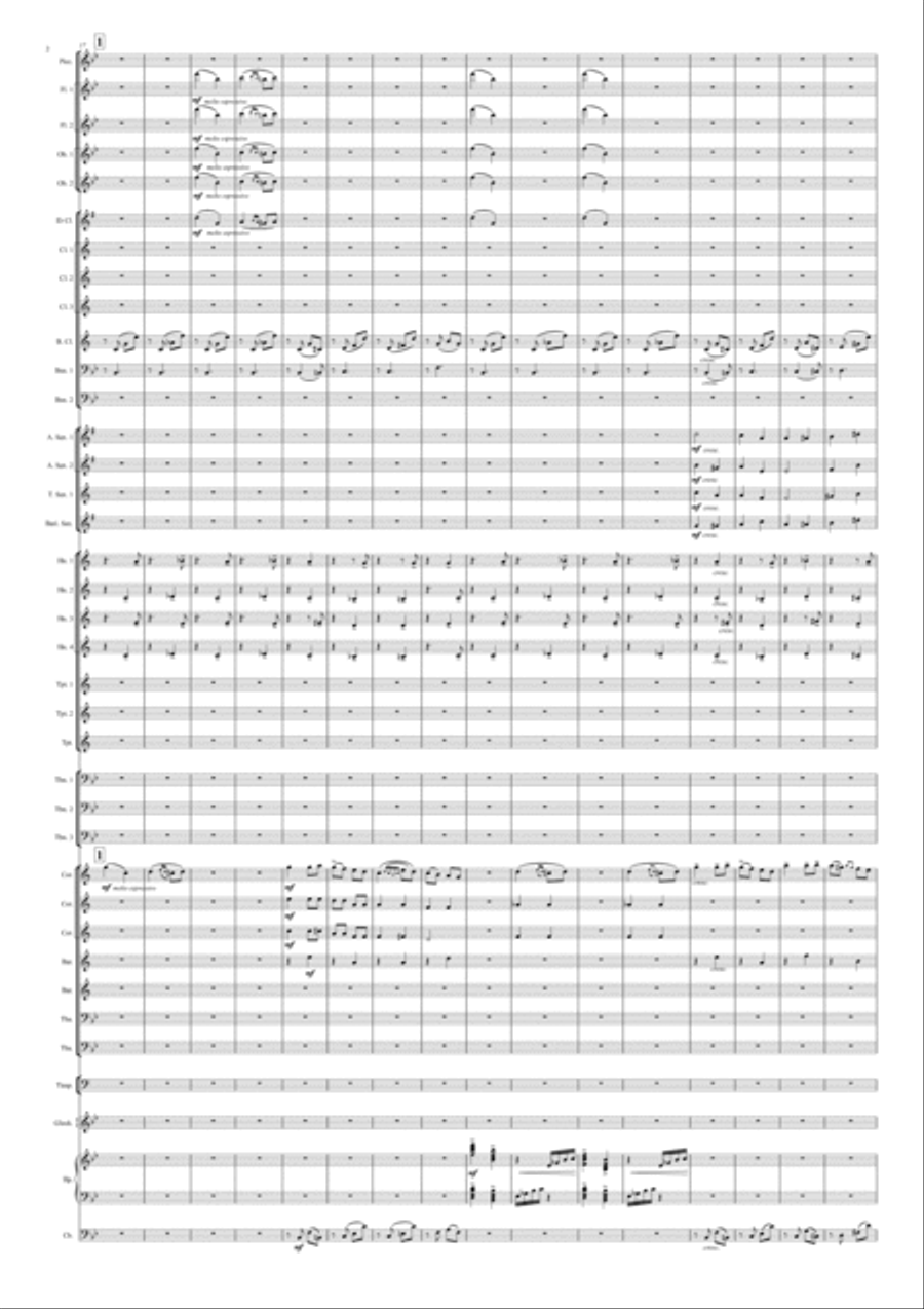 Chant Sans Paroles - Песенка без слов Concert Band scores gallery preview page 4