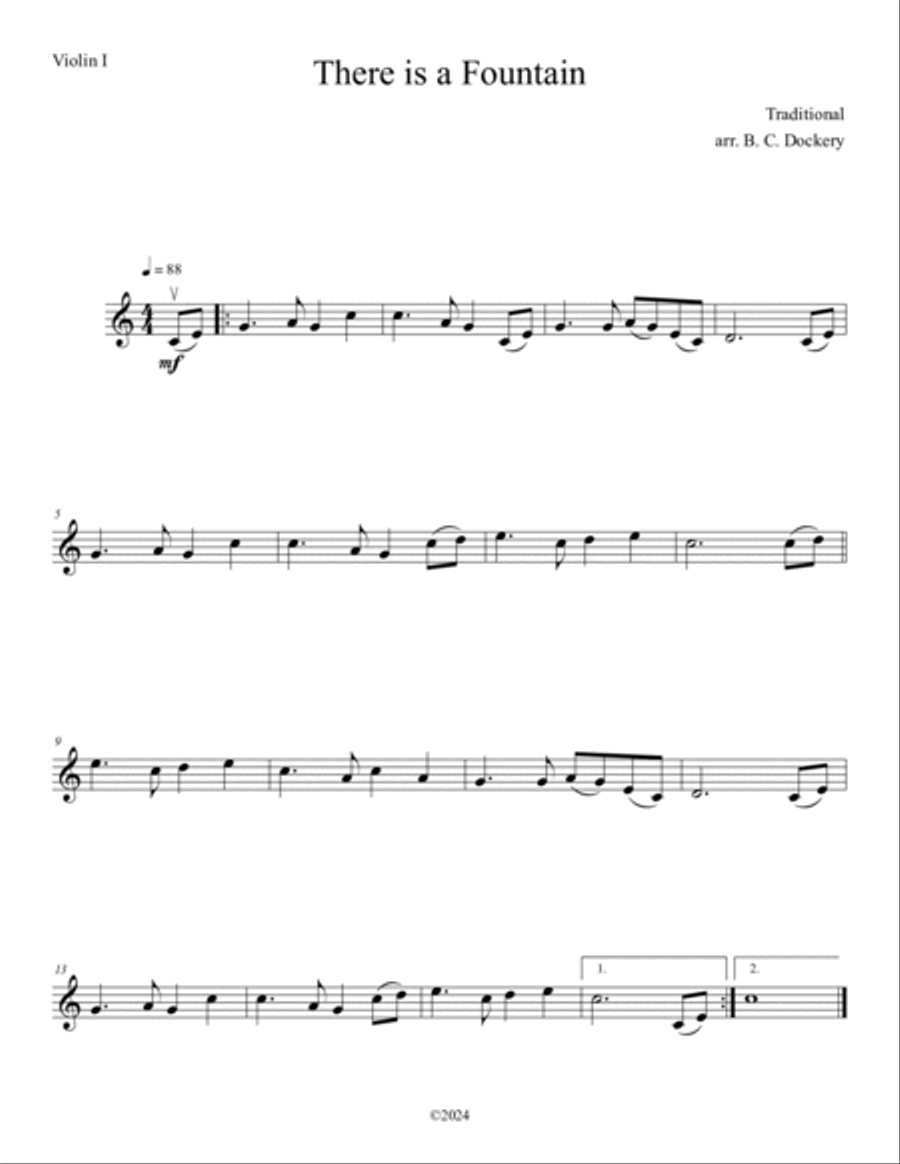 There is a Fountain (String Quartet) String Quartet scores gallery preview page 3