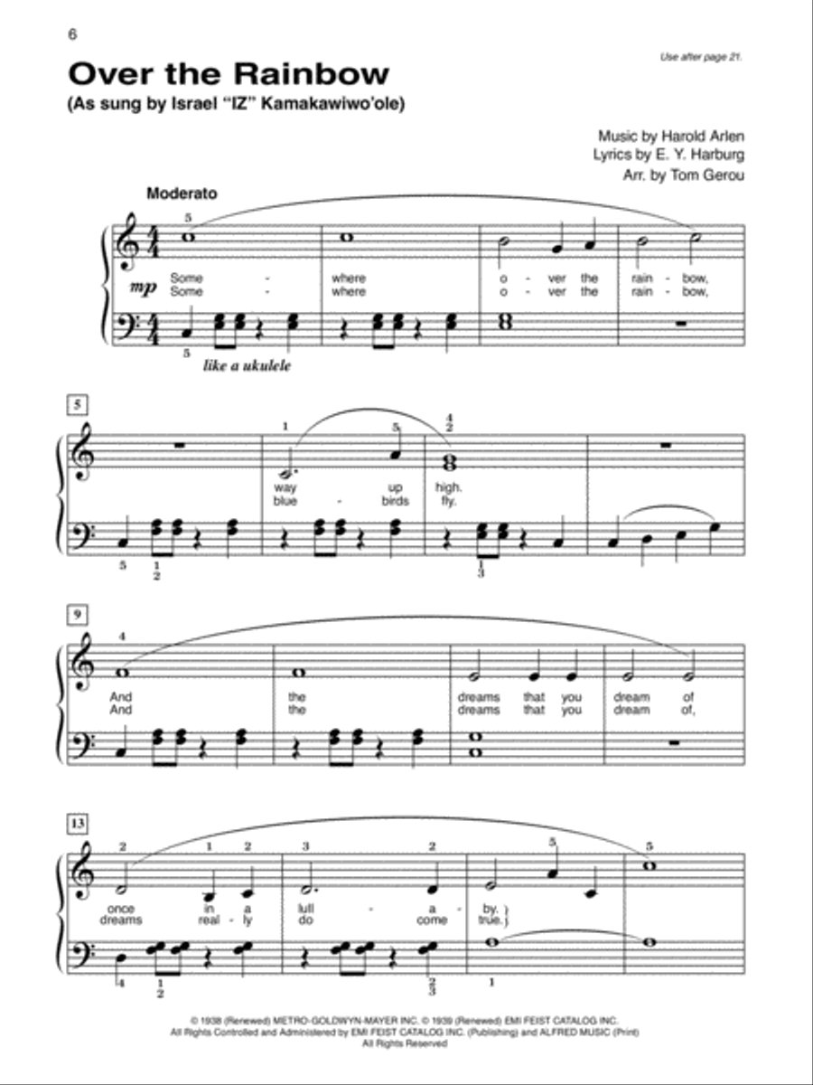 Alfred's Basic Piano Course Popular Hits Complete Book 2 & 3 Piano Method scores gallery preview page 3