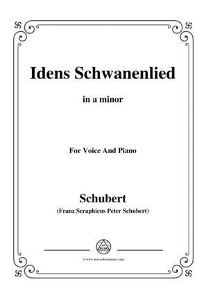 Schubert-Idens Schwanenlied,in a minor,for Voice&Piano