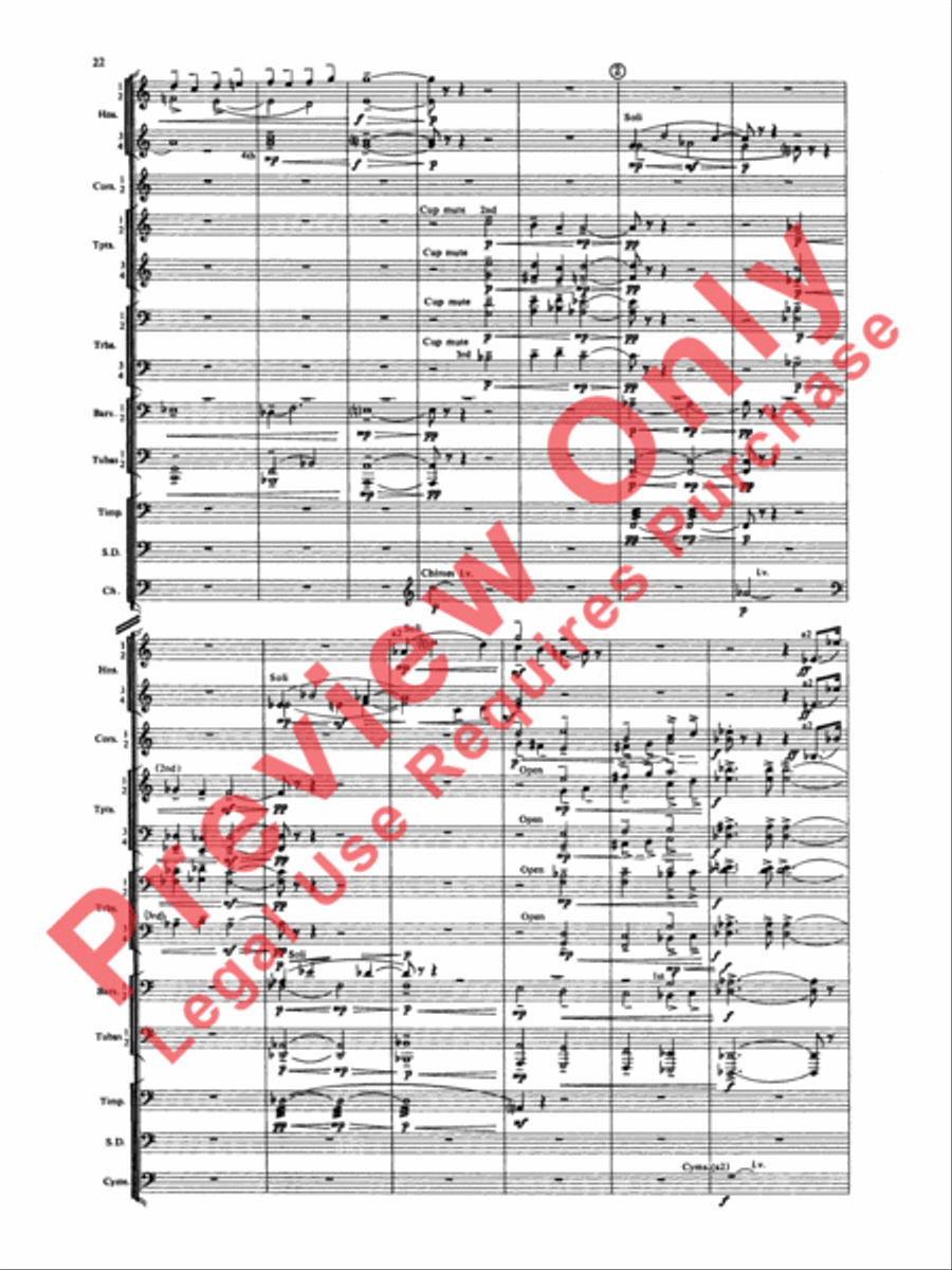 Symphony for Brass and Percussion (score only) Concert Band scores gallery preview page 25