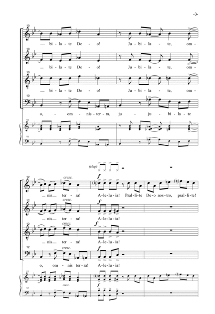Jubilate Deo 4-Part scores gallery preview page 4