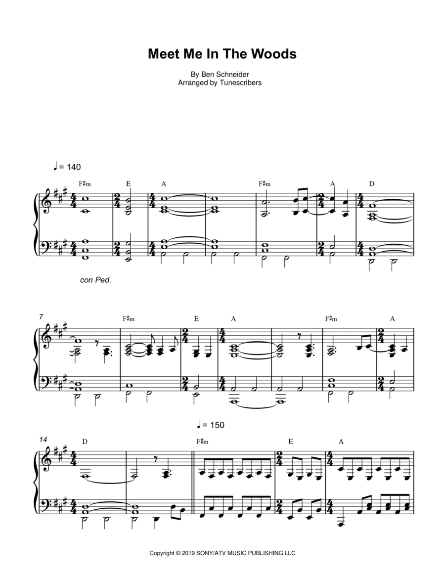 Meet Me In The Woods Flute Solo scores gallery preview page 1