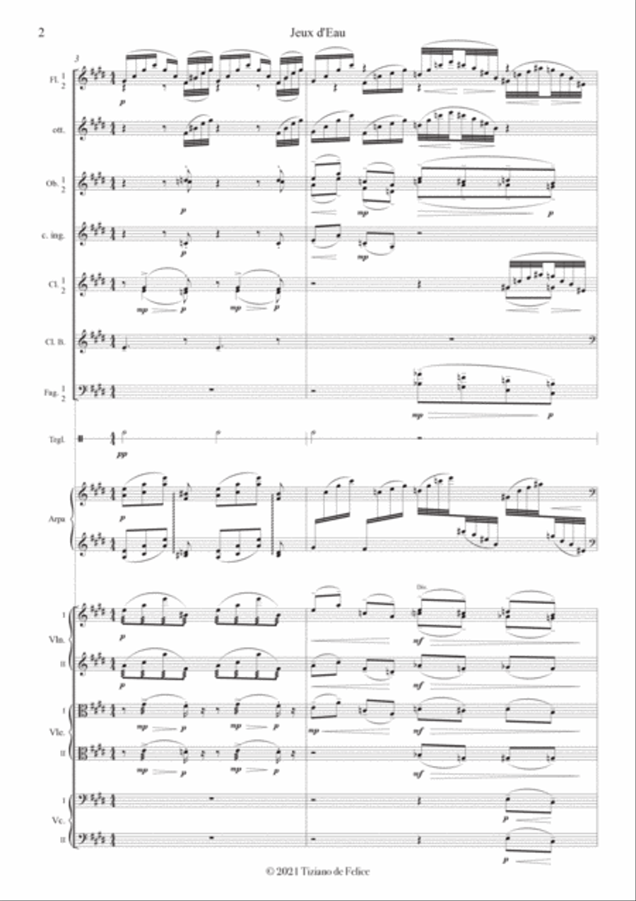 Jeux d'eau for Orchestra - Maurice Ravel Full Orchestra scores gallery preview page 4