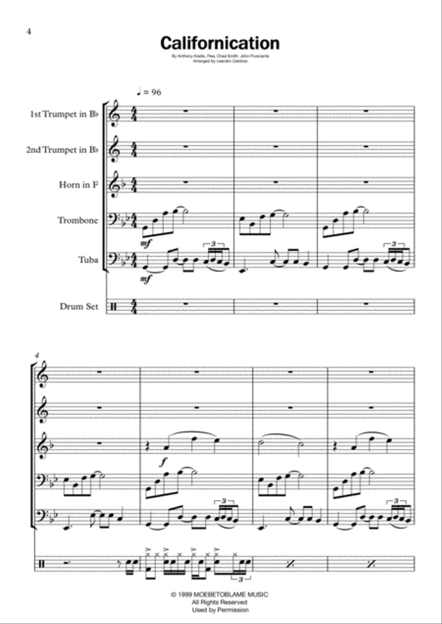 Californication Small Ensemble scores gallery preview page 4