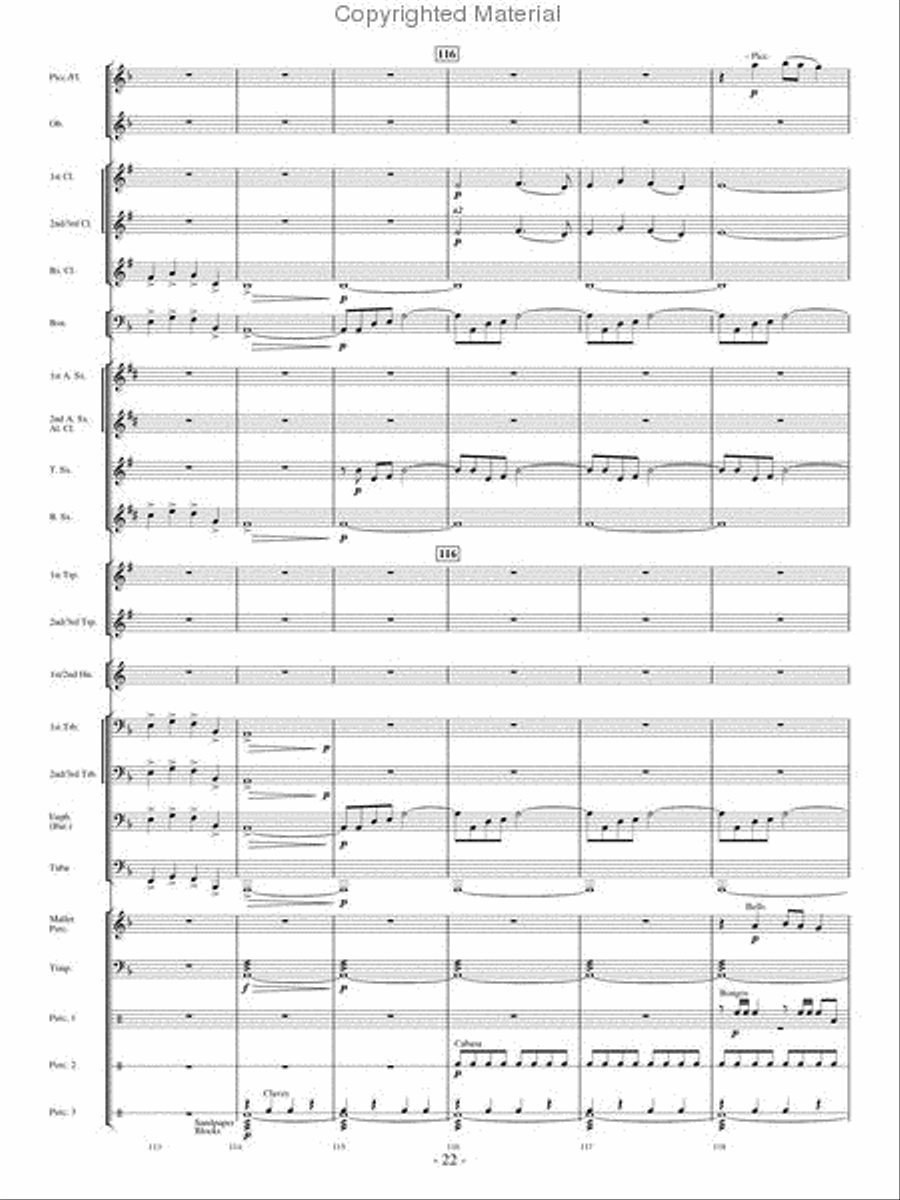 Quest of the Undaunted Knight Concert Band scores gallery preview page 21