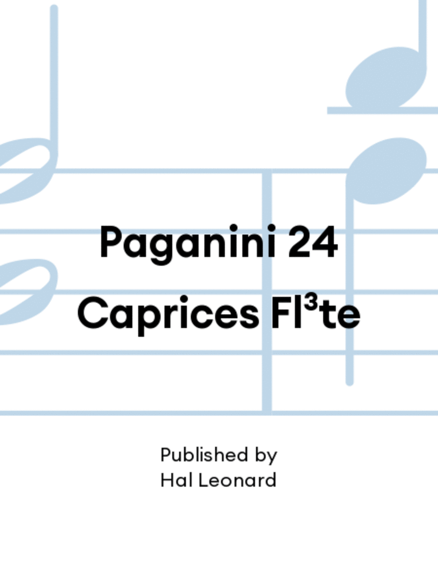 Paganini 24 Caprices Fl³te School and Community scores gallery preview page 1