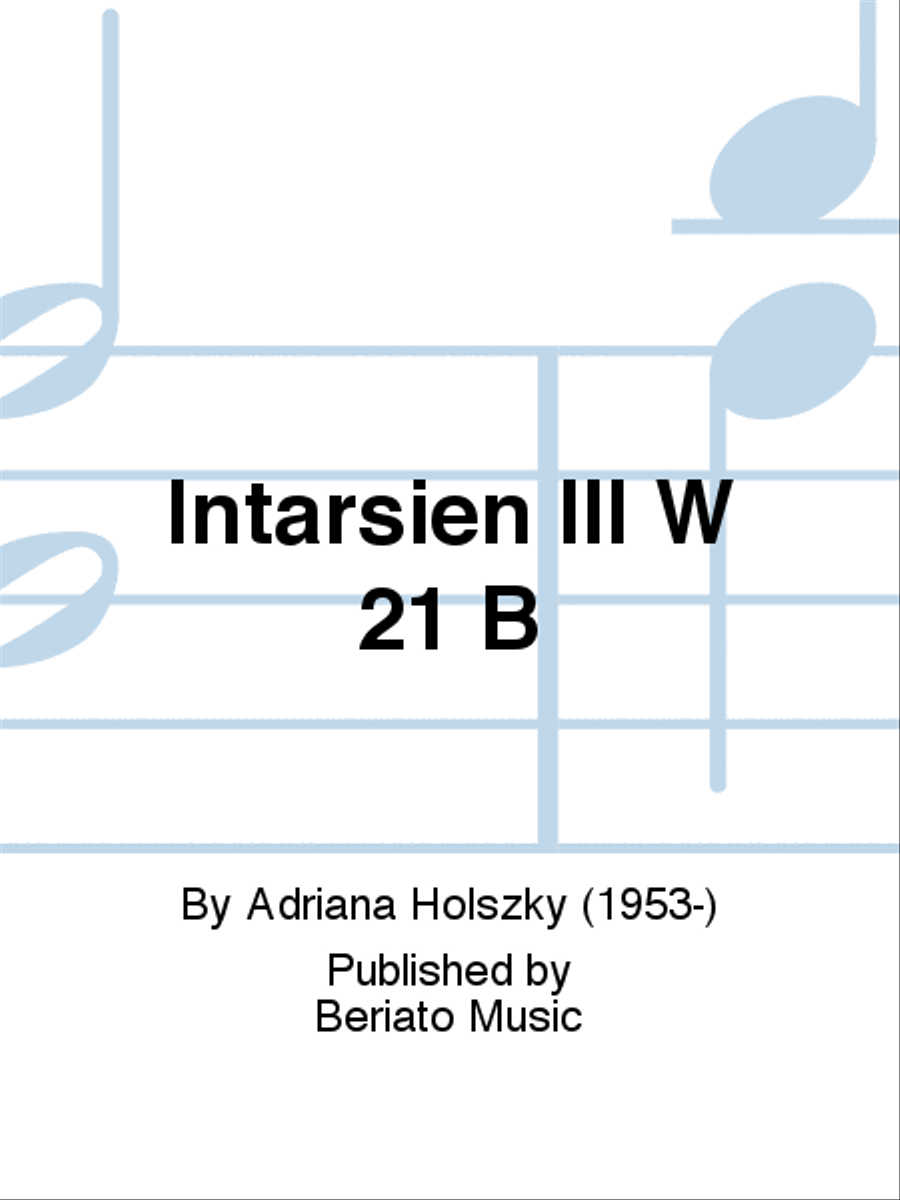 Intarsien III W 21 B Flute scores gallery preview page 1