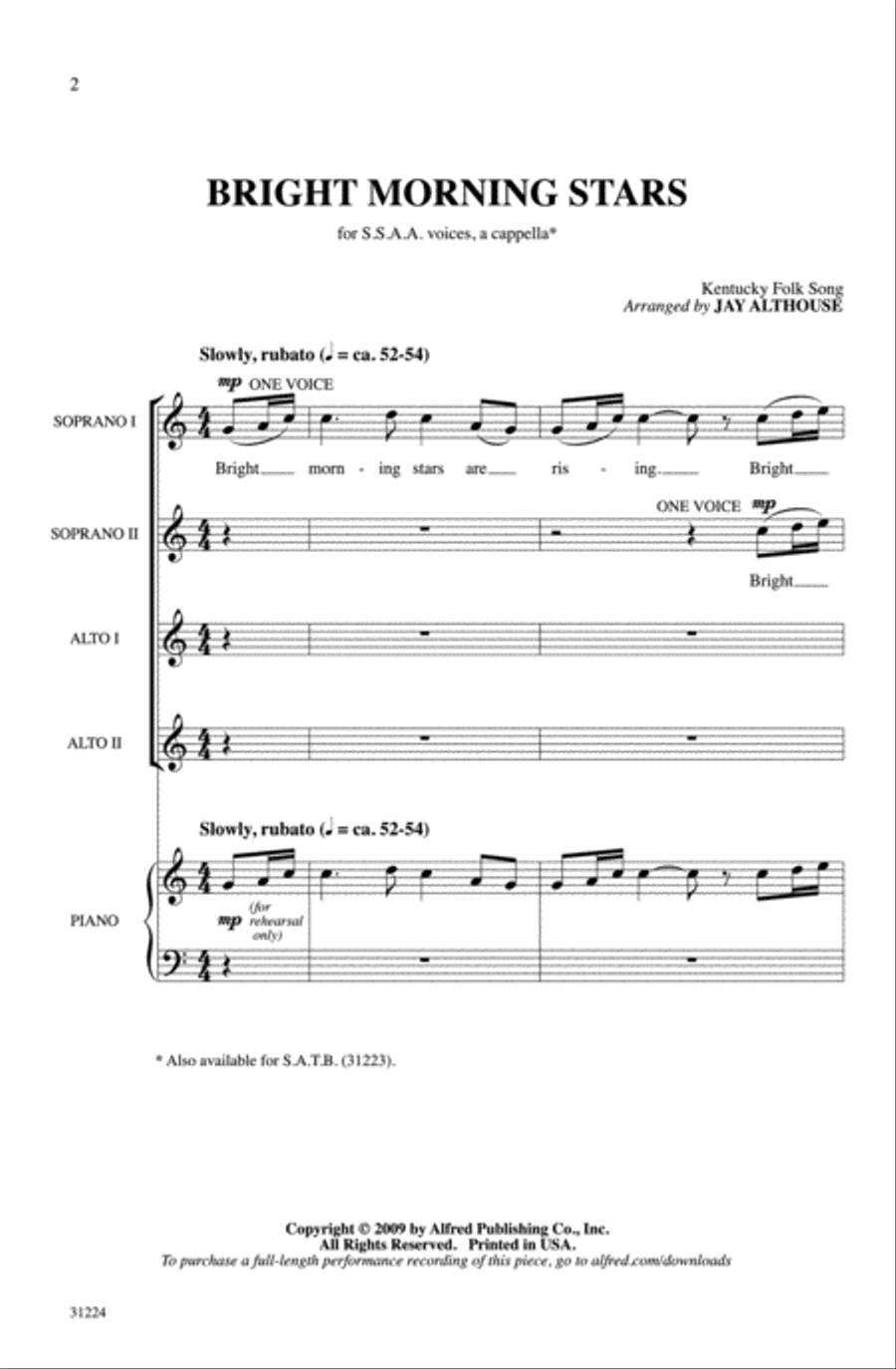 Bright Morning Stars Bright Morning Stars Women's Choir scores gallery preview page 2