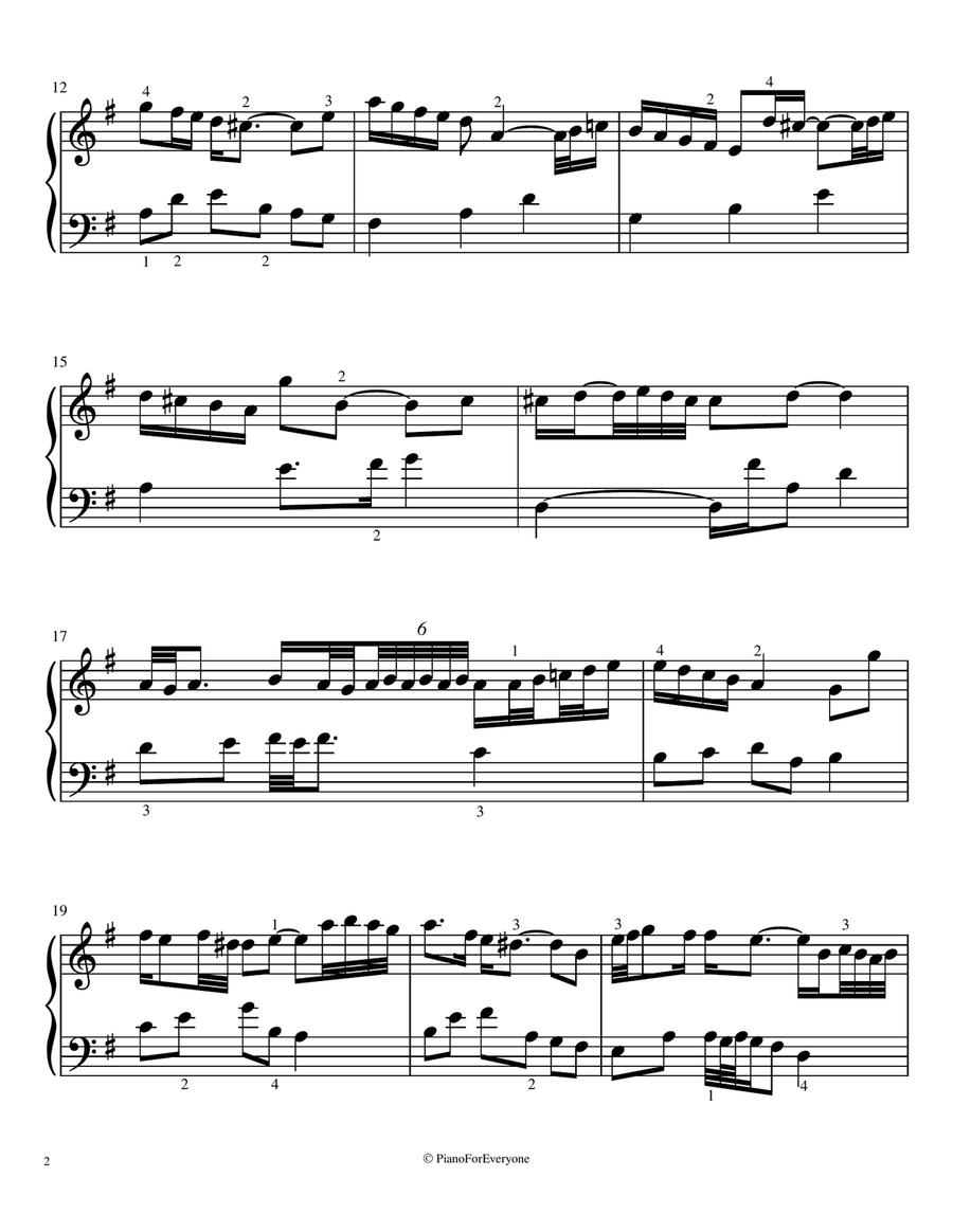'Aria' from the Goldberg Variations - Bach (Easy Piano) 'Aria' from the Goldberg Variations - Bach (Easy Piano) Easy Piano scores gallery preview page 2