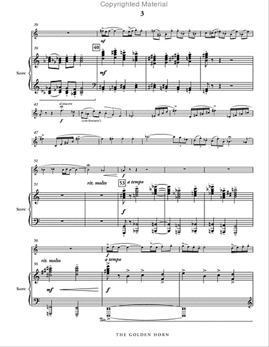 Golden Horn, The (piano reduction) Horn scores gallery preview page 4
