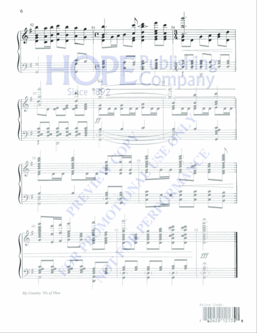 My Country 'Tis of Thee 5-Octaves scores gallery preview page 6
