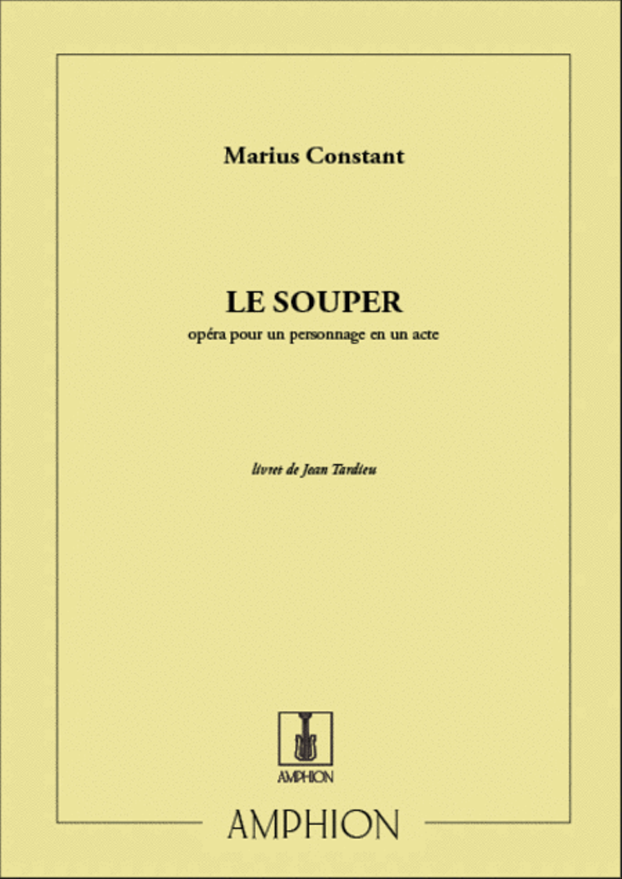Le Souper Chant-Piano Le Souper Chant-Piano Voice Solo scores gallery preview page 1