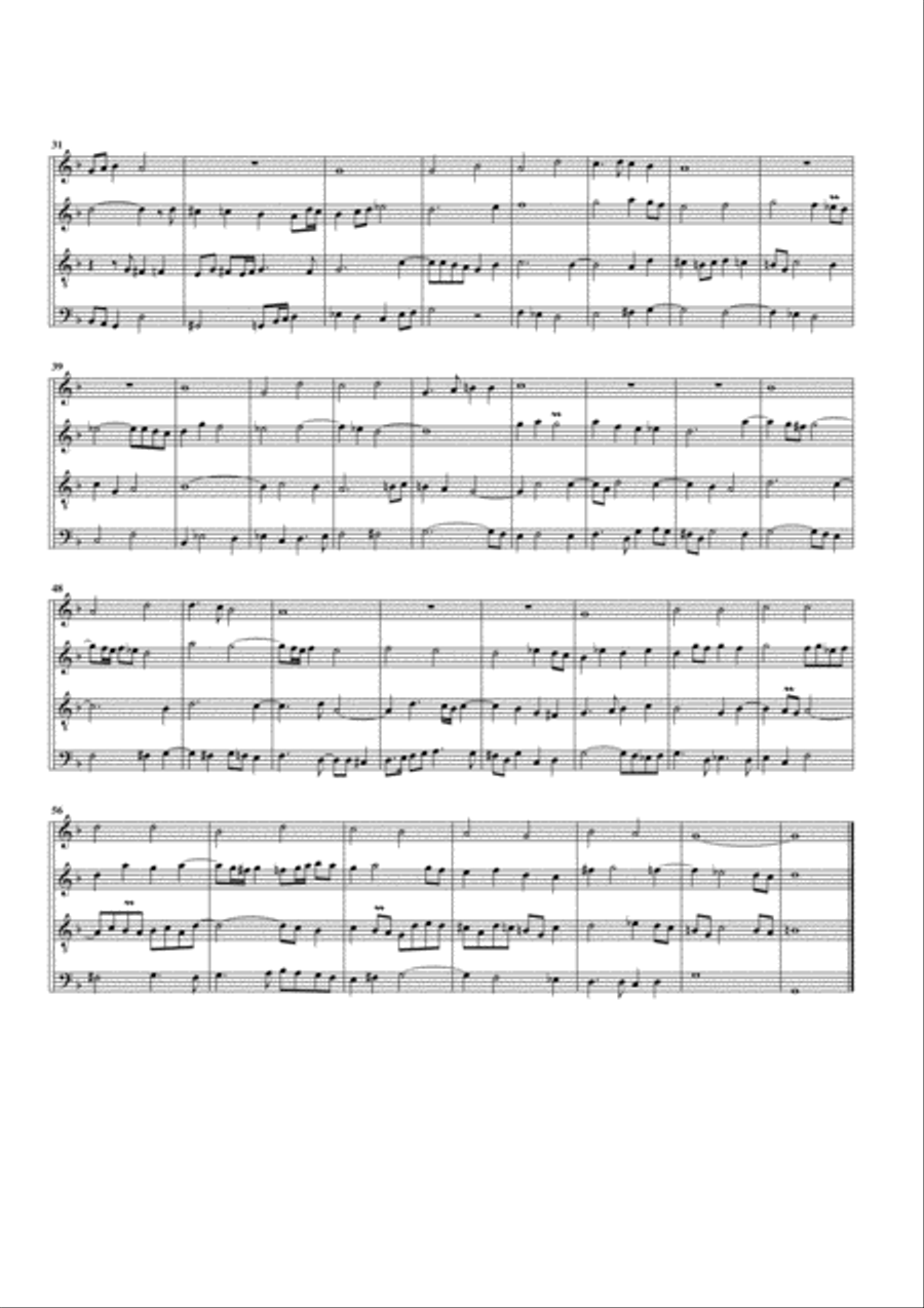 Varum betruebst du dich, mein Herz? (arrangement for 4 recorders) Recorder scores gallery preview page 2