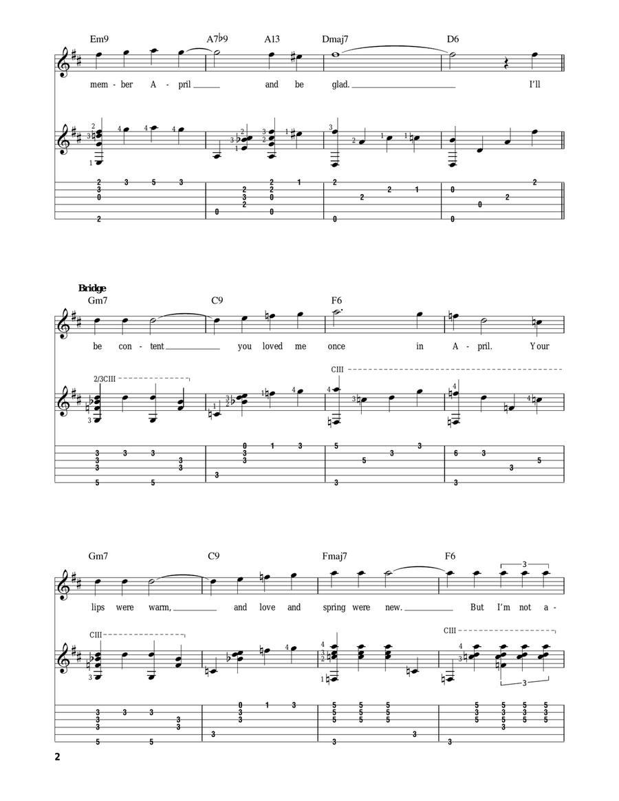 I'll Remember April Electric Guitar scores gallery preview page 2