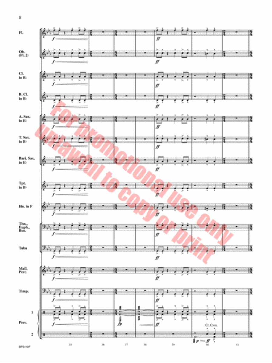 Belligerence Concert Band scores gallery preview page 9