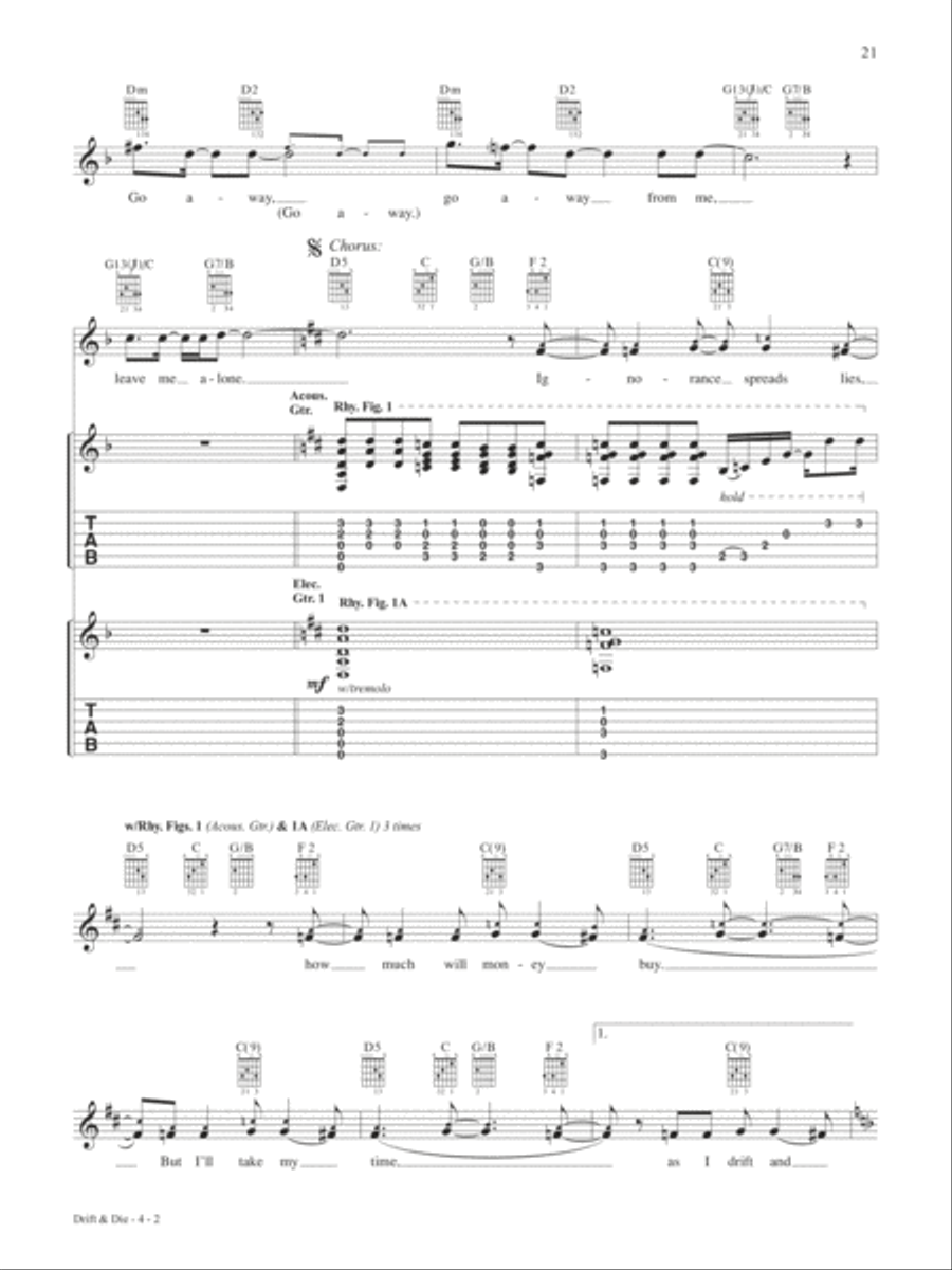 Drift & Die Guitar Tablature scores gallery preview page 2