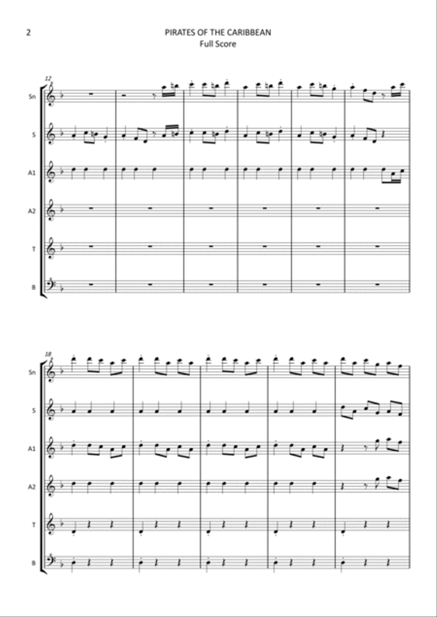Pirates Of The Caribbean Recorder scores gallery preview page 3