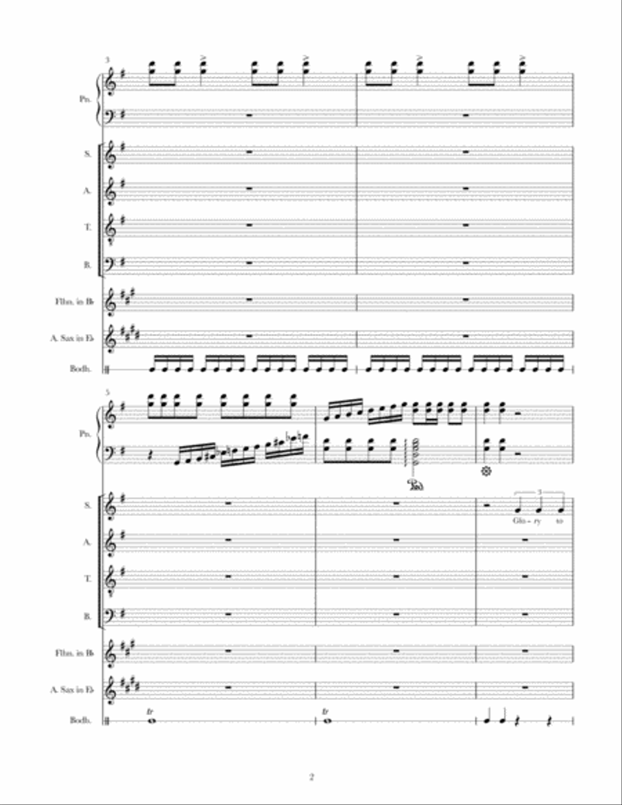 Folk Gloria 4-Part scores gallery preview page 2