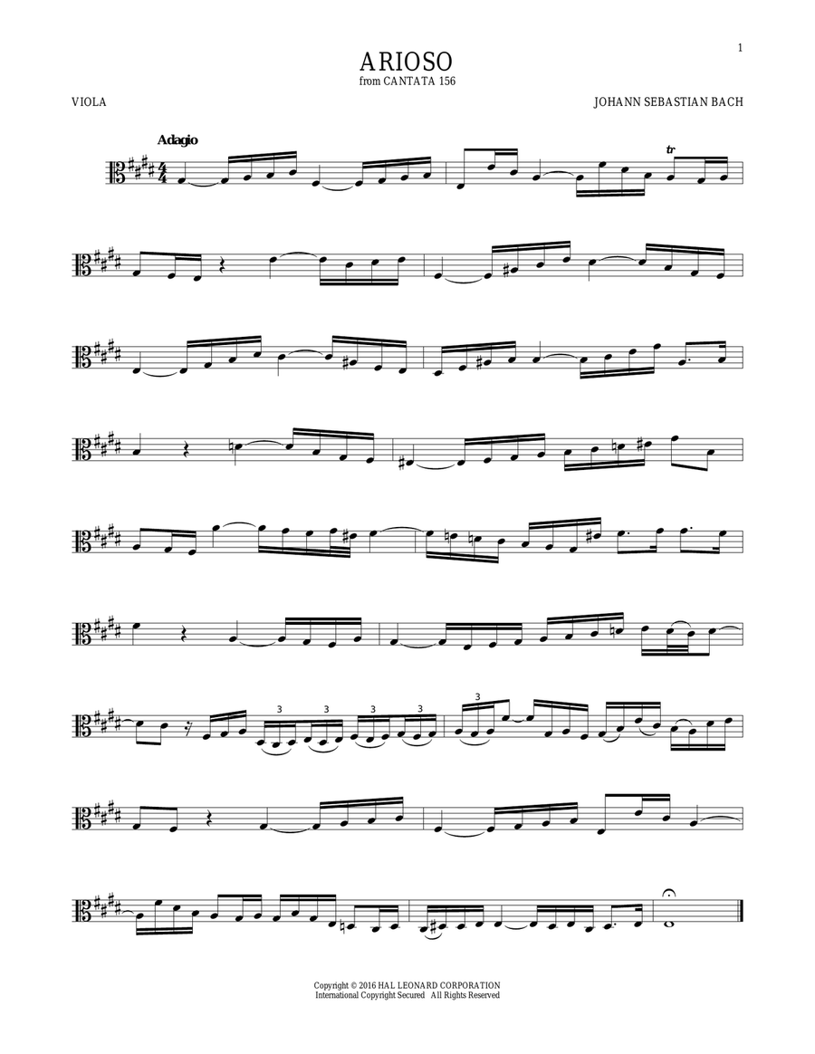 Arioso Viola Solo scores gallery preview page 1