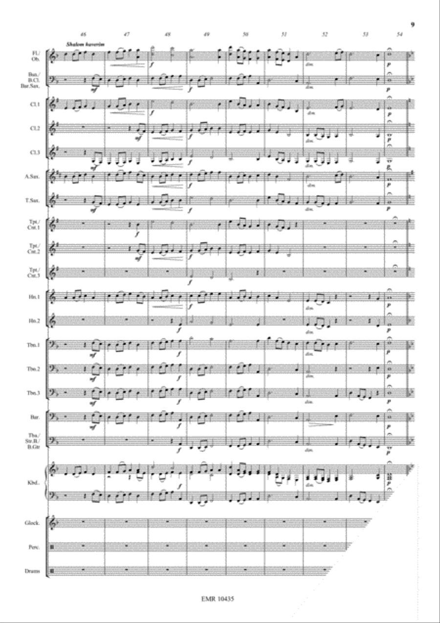 Shalom Concert Band scores gallery preview page 10