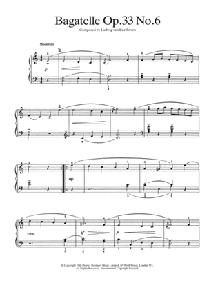 Bagatelle Op.33, No.6