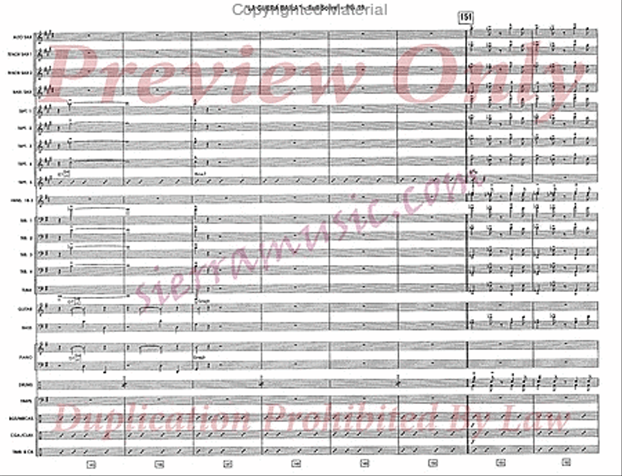 La Guera Baila (The Fair One Dances) Jazz Ensemble scores gallery preview page 20