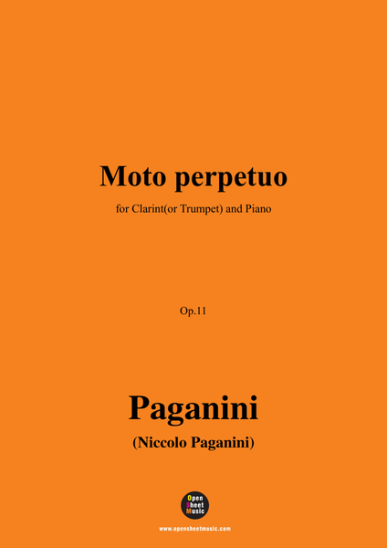 Paganini-Moto perpetuo,Op.11,for Clarint(or Trumpet) and Piano image number null