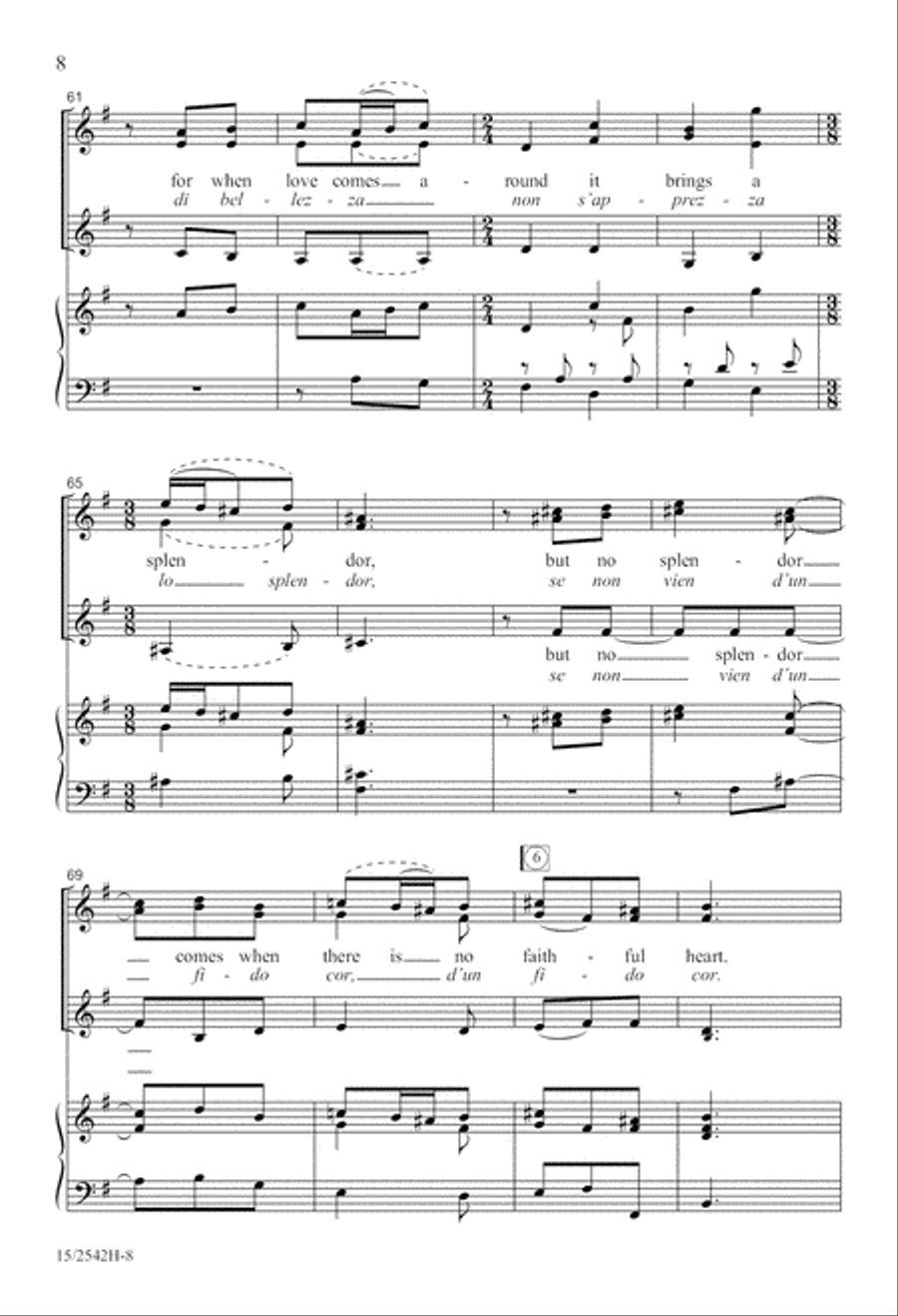 Bel Piacere (Such Pleasure) SSA scores gallery preview page 9
