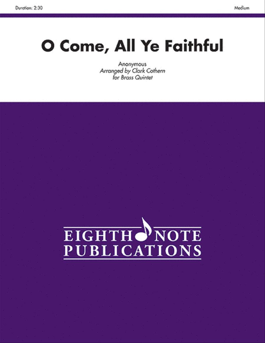 O Come, All Ye Faithful Brass Quintet scores gallery preview page 1